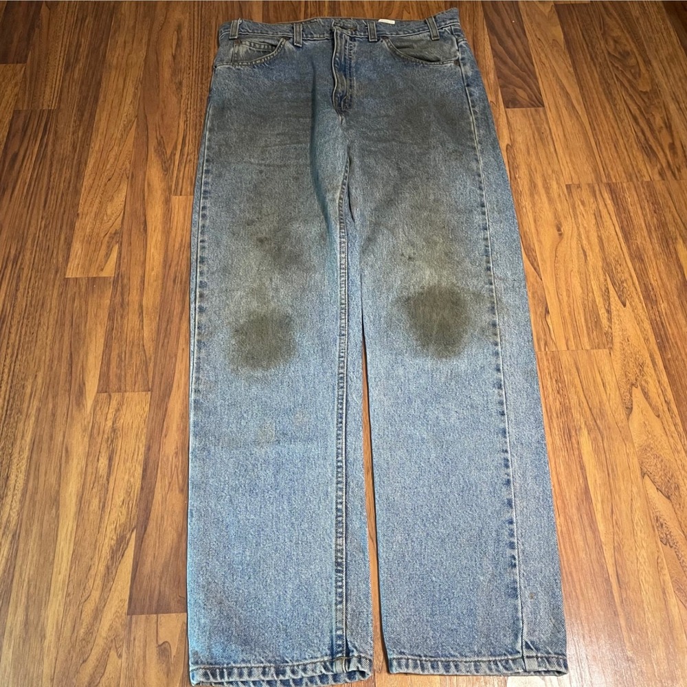 Levi 505 Jeans Mens 34x32 Vintage 1994 Orange Tab Straight Leg Denim Light Wash